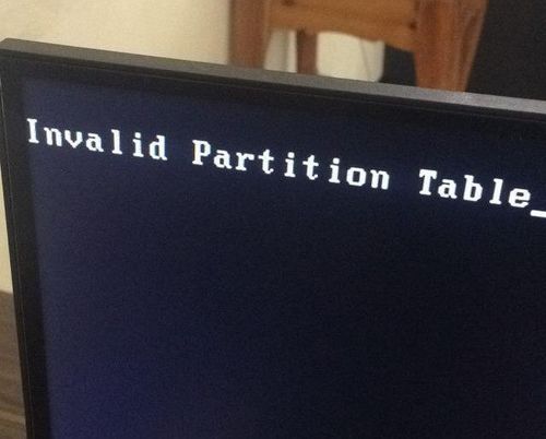 系統重裝后出現invalid partition table